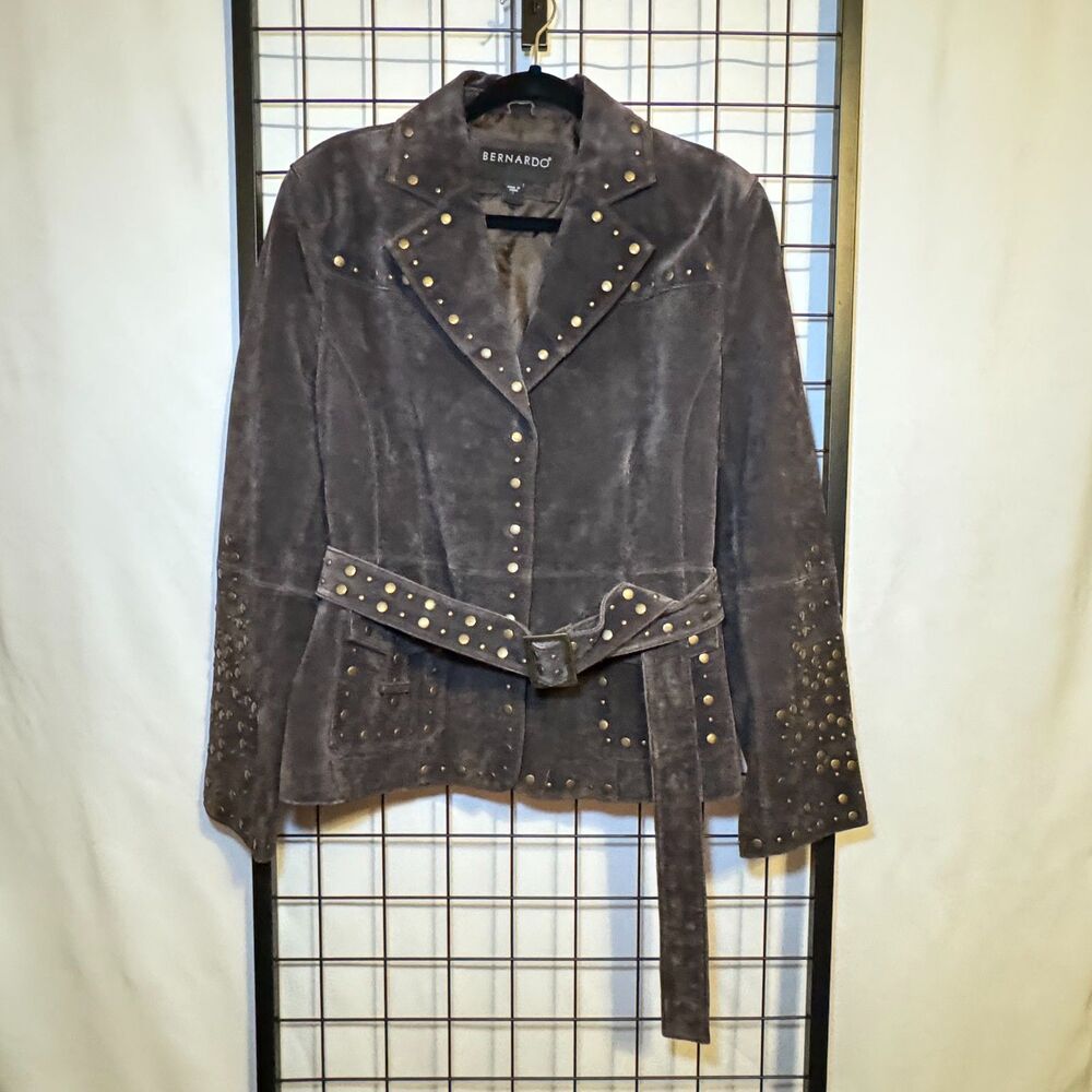 Bernardo Jacket | leather jacket with leather belt